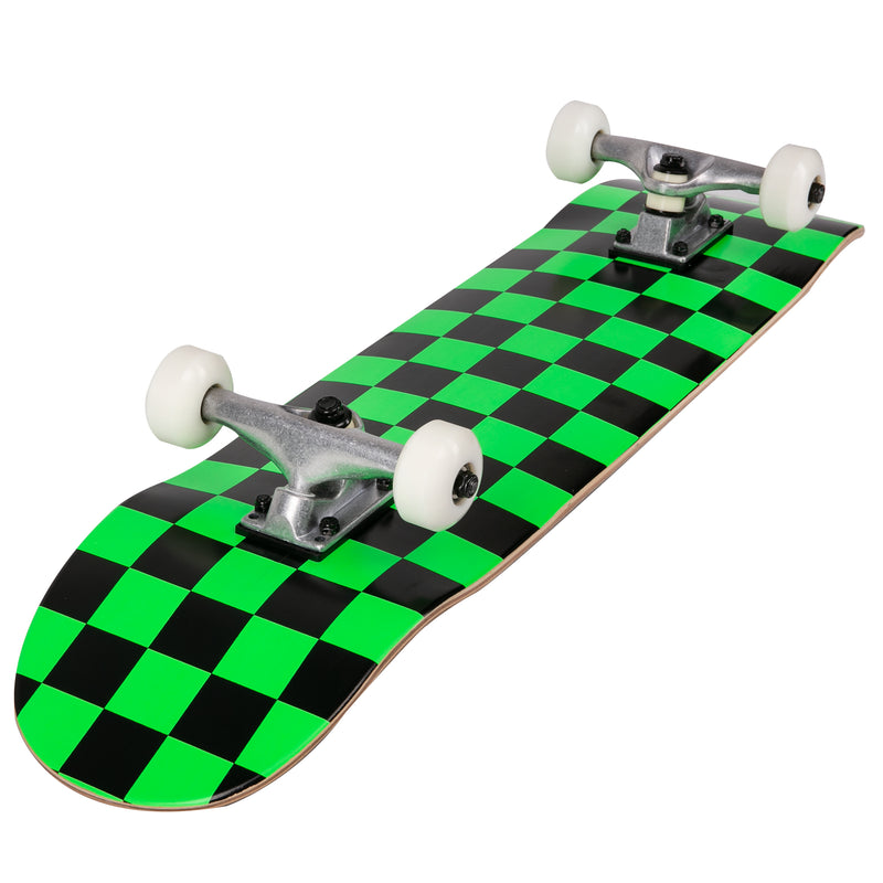 Runner Complete Skateboard | 8" Green Checker