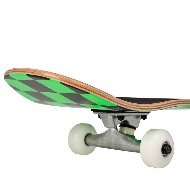 Runner Complete Skateboard | 8" Green Checker