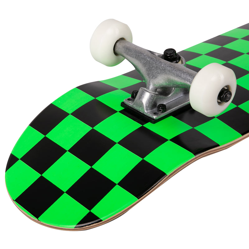 Runner Complete Skateboard | 8" Green Checker