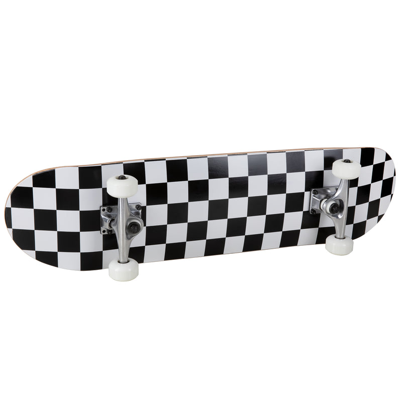 Runner Complete Skateboard | 8" Checker White