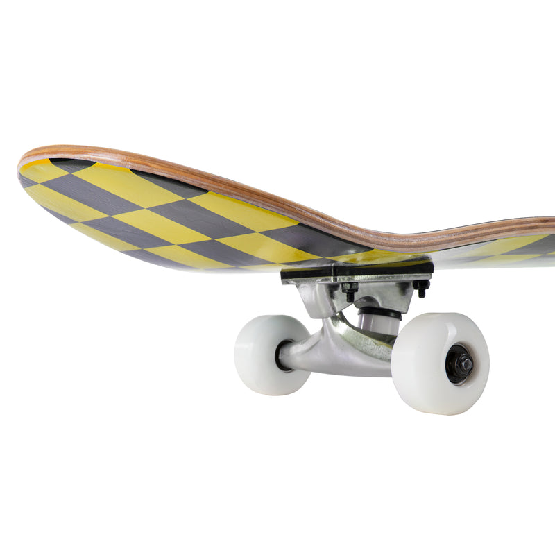 Runner Complete Skateboard | 8" Checker Yellow