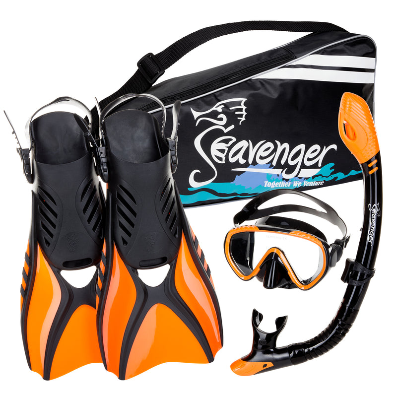 orange snorkeling set