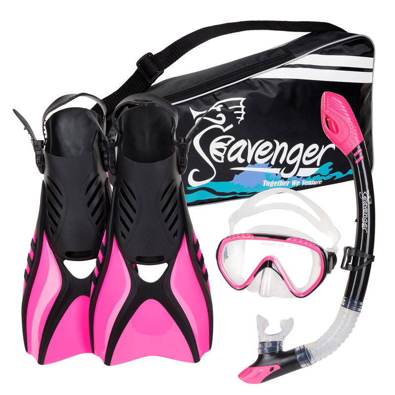 Pink snorkeling set