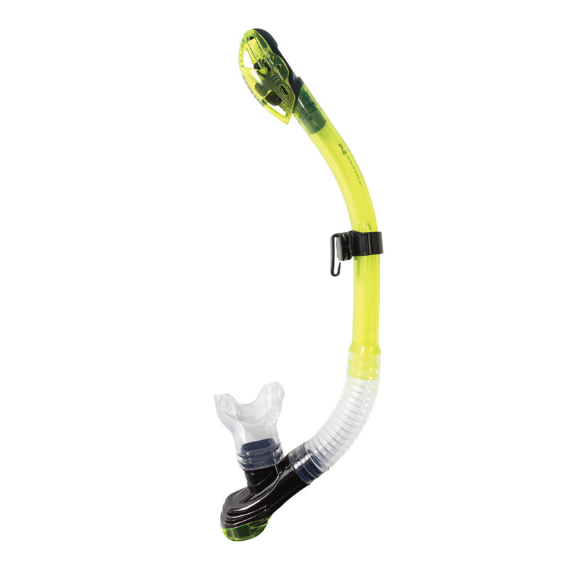 XS SCUBA Passage Patented Dry Top Flex Tube Snorkel with Comfort Bite and Purge