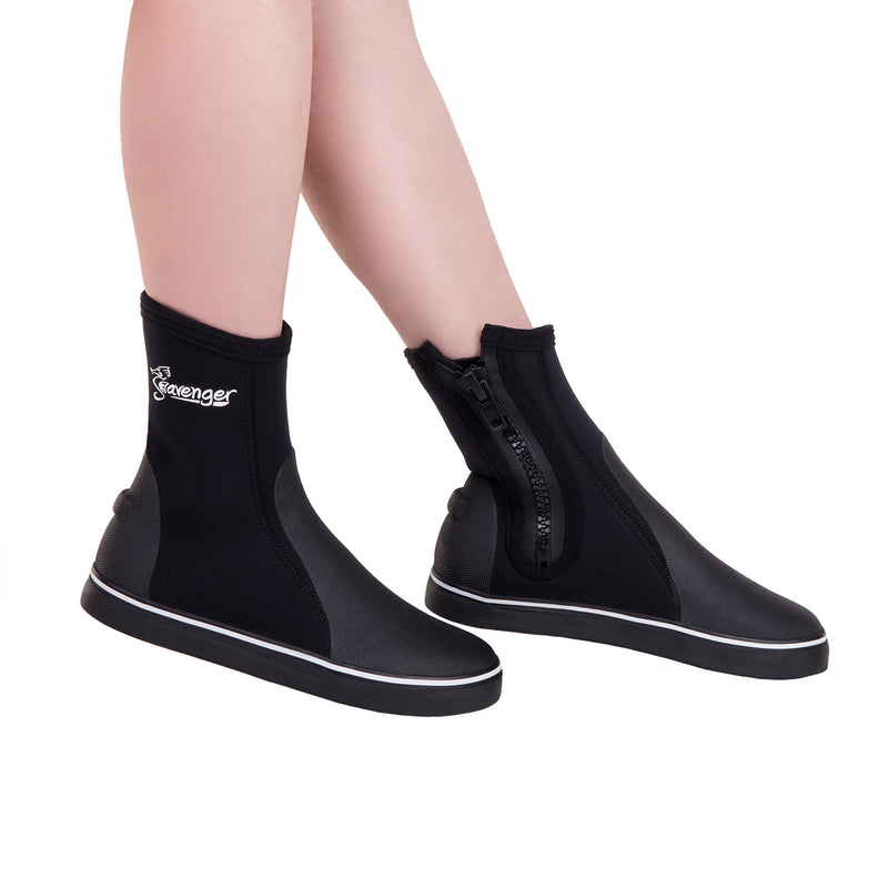 tall black scuba diving shoes