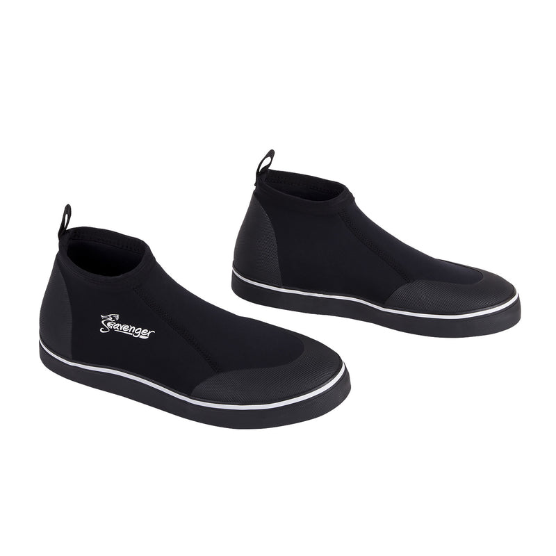 short black slip on scuba diving shoes