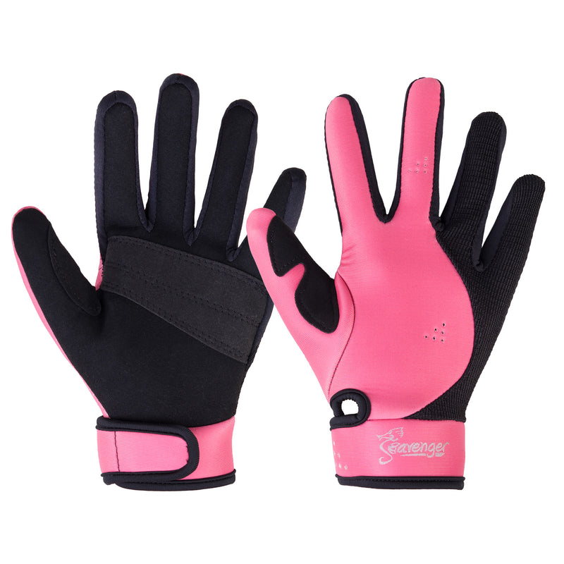pink neoprene scuba diving gloves