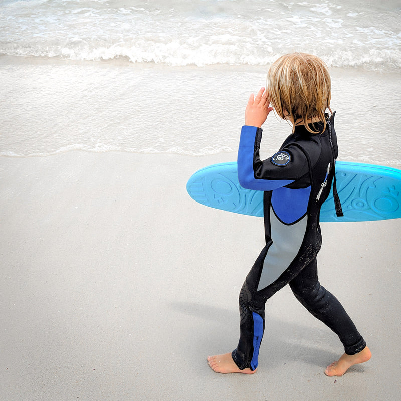 3mm blue neoprene child wetsuit