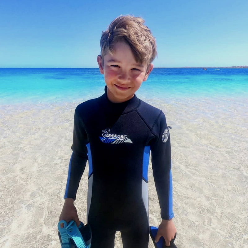 3mm blue neoprene child wetsuit