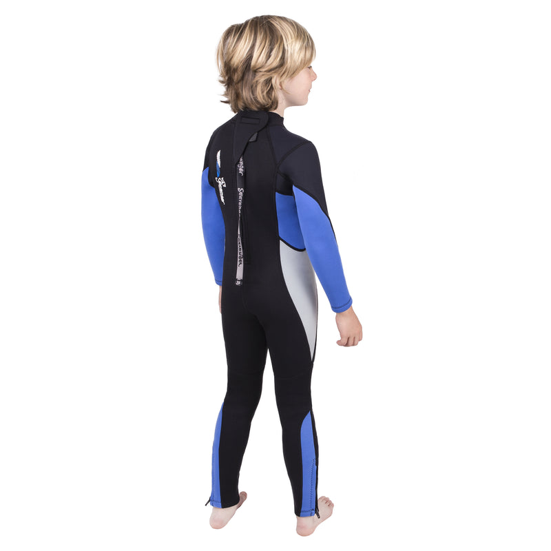 3mm blue neoprene child wetsuit