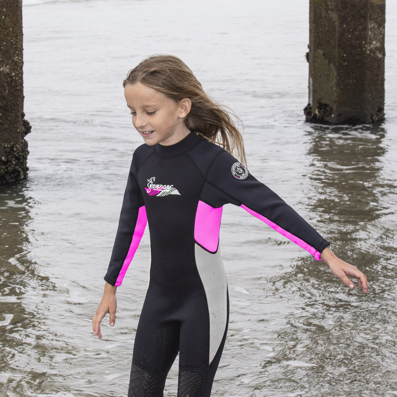 3mm pink neoprene child wetsuit