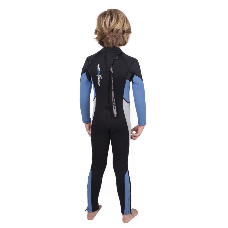 3mm light blue neoprene child wetsuit
