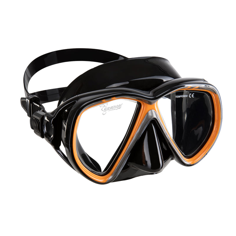 Seavenger Hanalei Snorkel and Anti-Fog Mask Set in Orange Peel