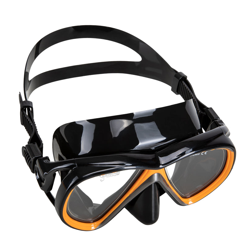 Seavenger Hanalei Snorkel and Anti-Fog Mask Set in Orange Peel