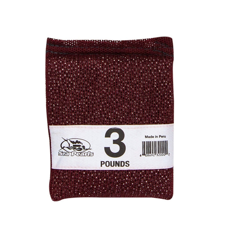 Sea Pearls Uncoated Lead Shot Heavy Duty Nylon Mesh Weight Bag, 3 lb - Burgundy