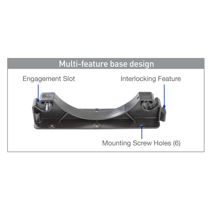 XS SCUBA Scuba Tank Holder Dual Slots For 7.25 Inch Silicone Band