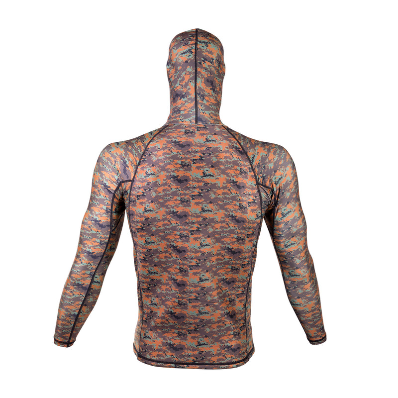 IST Camouflage Spearfishing Rash Guard with Hood, Loading Pad