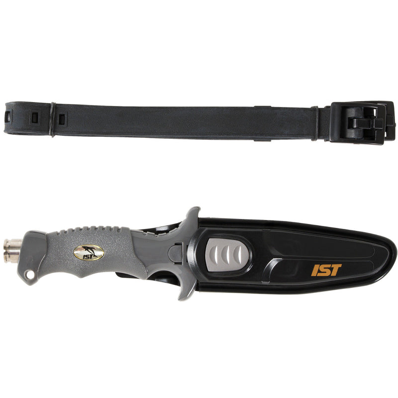 IST K10 Dual Edge Pointed Tip Dive Knife with Quick Release Case