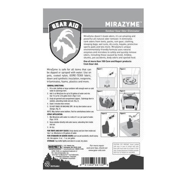 Gear Aid® Enzyme, Microbial MiraZyme™ Odor Eliminator Concentrate