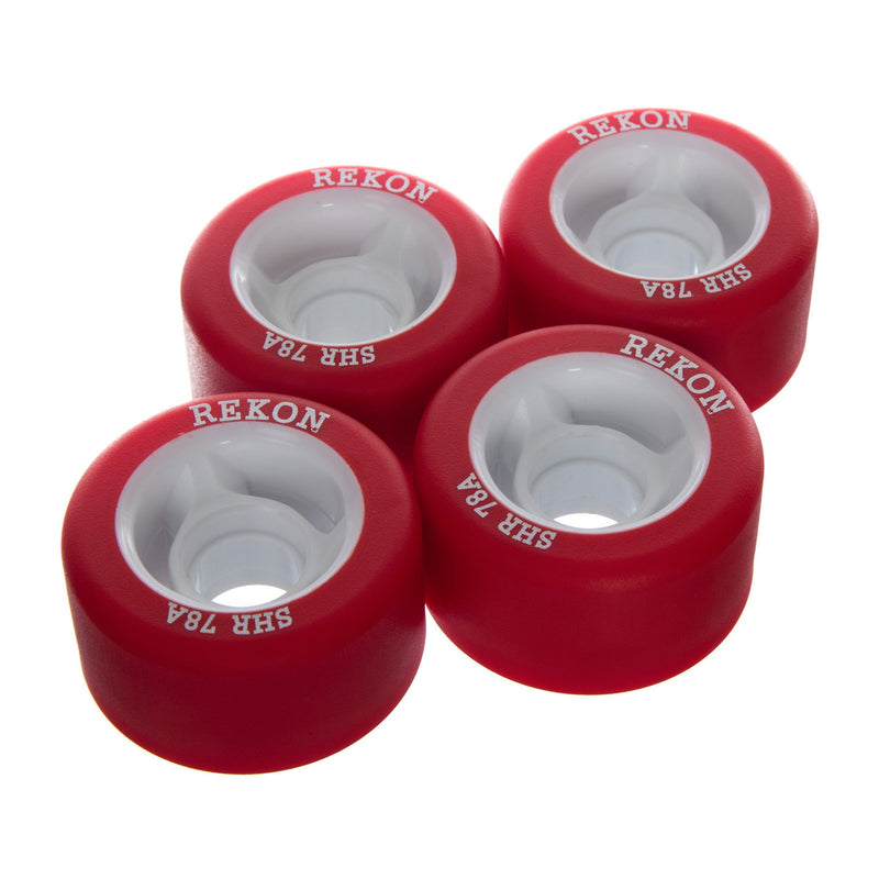 Rekon Super High Rebound 65mm 78A Red/White Wheels (Set of 4)