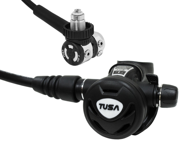 TUSA Balanced Piston DIN Regulator with AFS, Control Knob, Swivel Hose