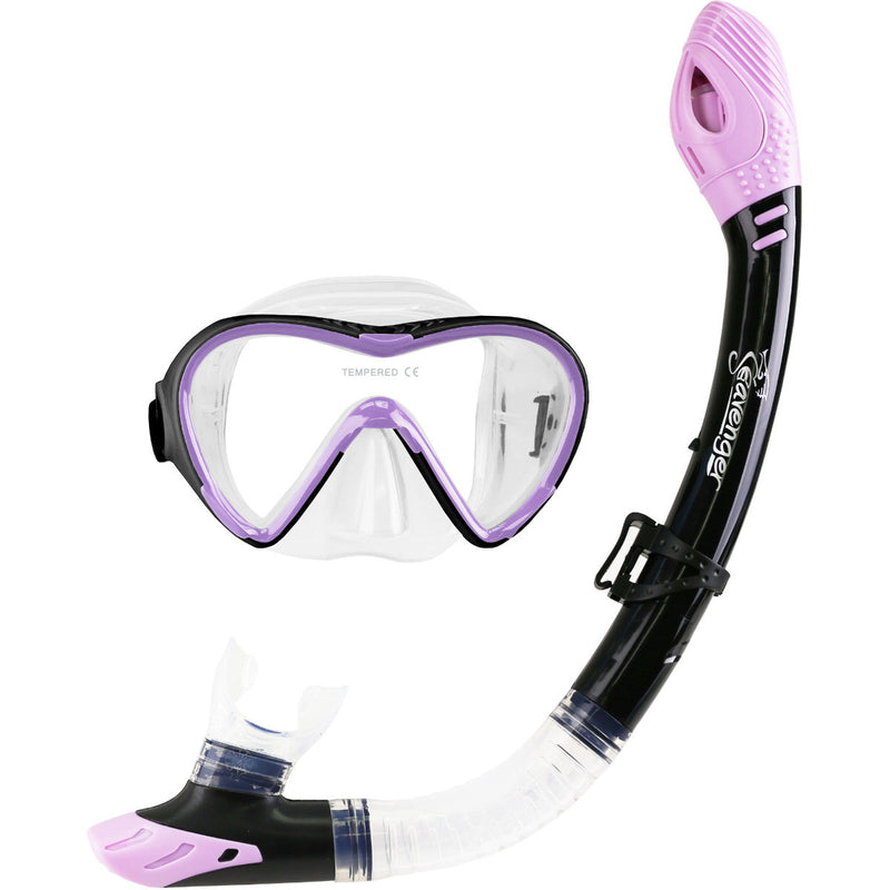 purple mask and snorkel set