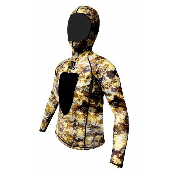 Hooded Spearfishing Rashguard-Brown