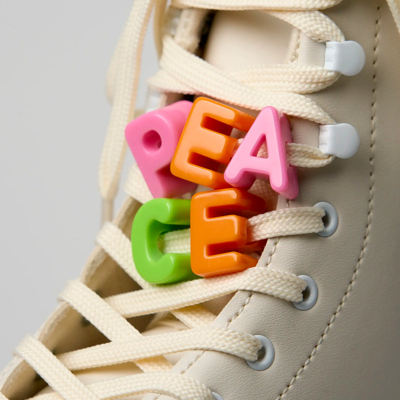 C7Skates Power Words A to Z Lace Block Set – Pre-Spelled Blocks for Skate & Shoe