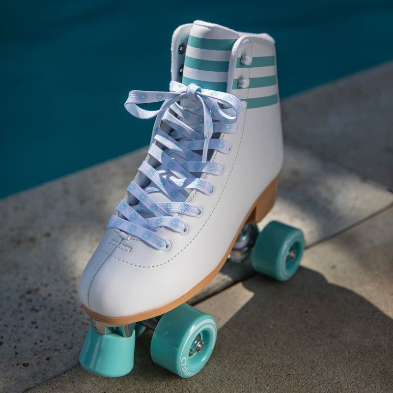 Blue Daisy Quad Skates