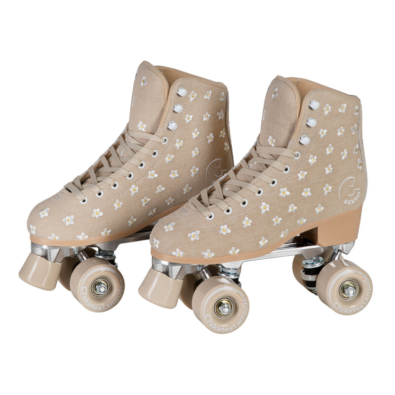 Larroudé x C7 Raffia Quad Skates