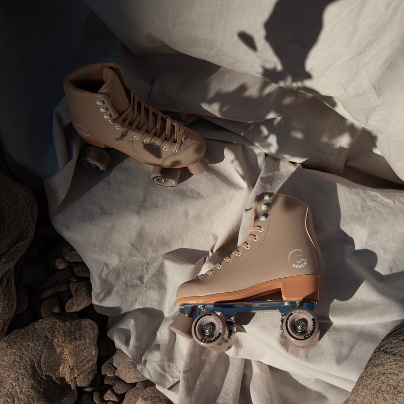C7skates Premium Winter Wheat Roller Skates - Lifestyle