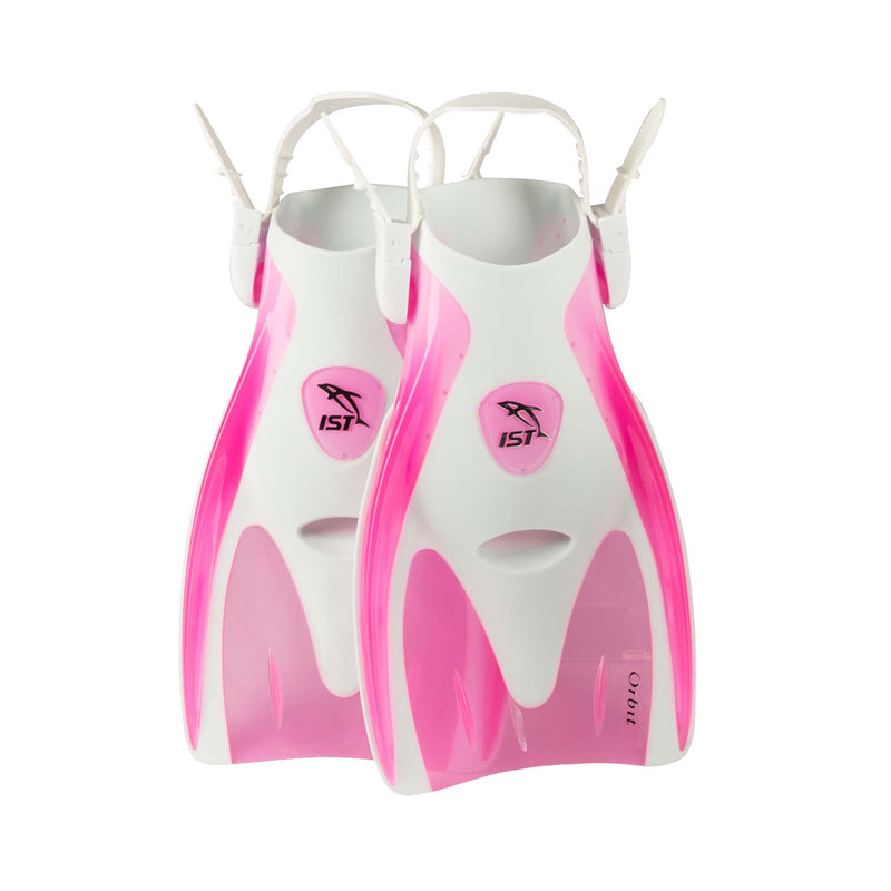 IST Orbit Premium Snorkeling Fins - White/Pink