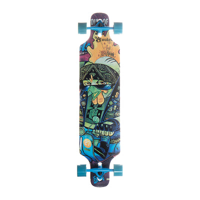 Awaken 9.5" Drop Through Complete Longboard - Ninja