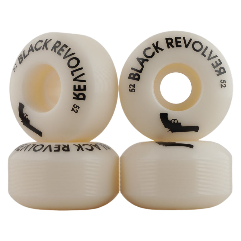 52 x 31mm Black Revolver Wheel Classic Print (Set of 4)