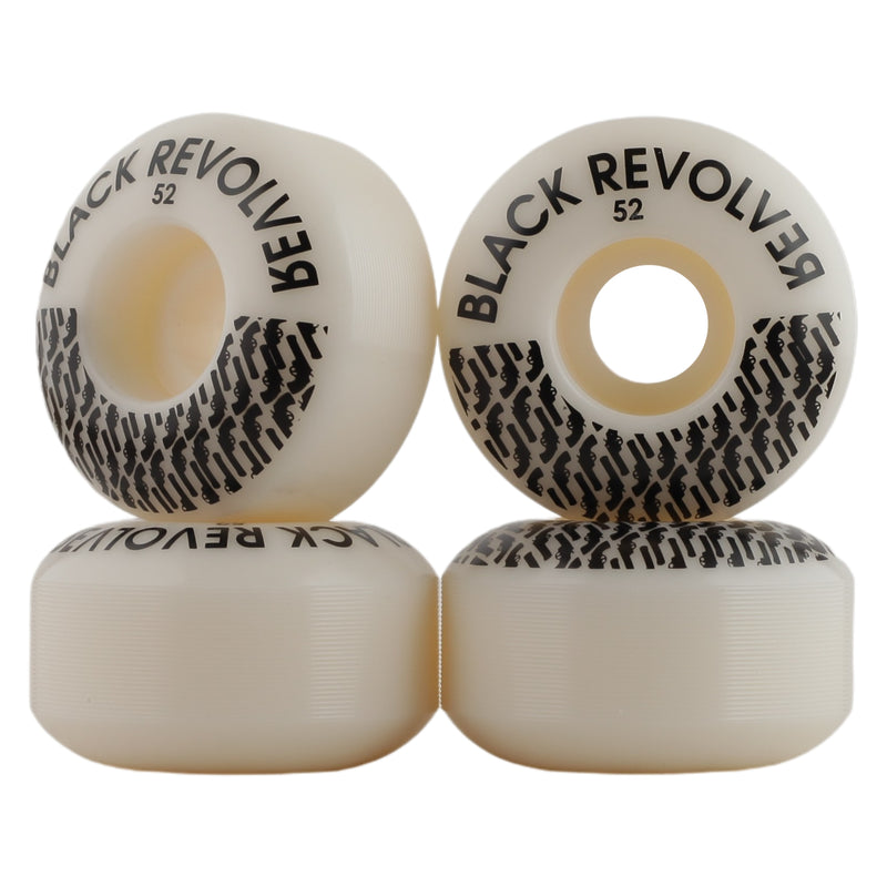 52 x 31mm Black Revolver Wheel Classic Print (Set of 4)