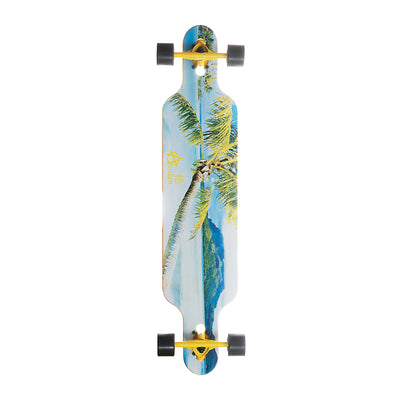 Awaken 9.25" Drop Through Complete Longboard - Palm Beach