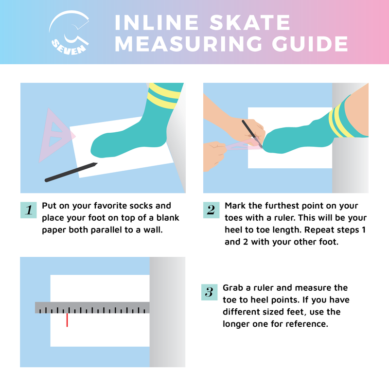 C7skates Retro Inline Skates Measuring Guide
