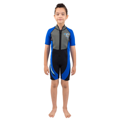 IST WSK-03 Kids 3mm Shorty with Super Stretch Panels and Front Zip