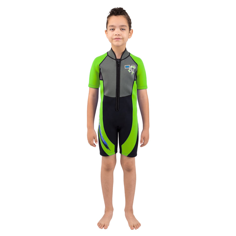 IST WSK-03 Kids 3mm Shorty with Super Stretch Panels and Front Zip