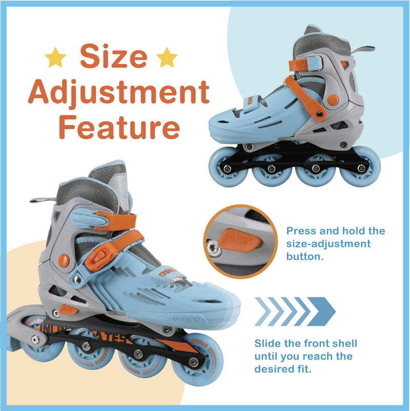 C7skates Kid Inline Skates Size Adjustment Feature