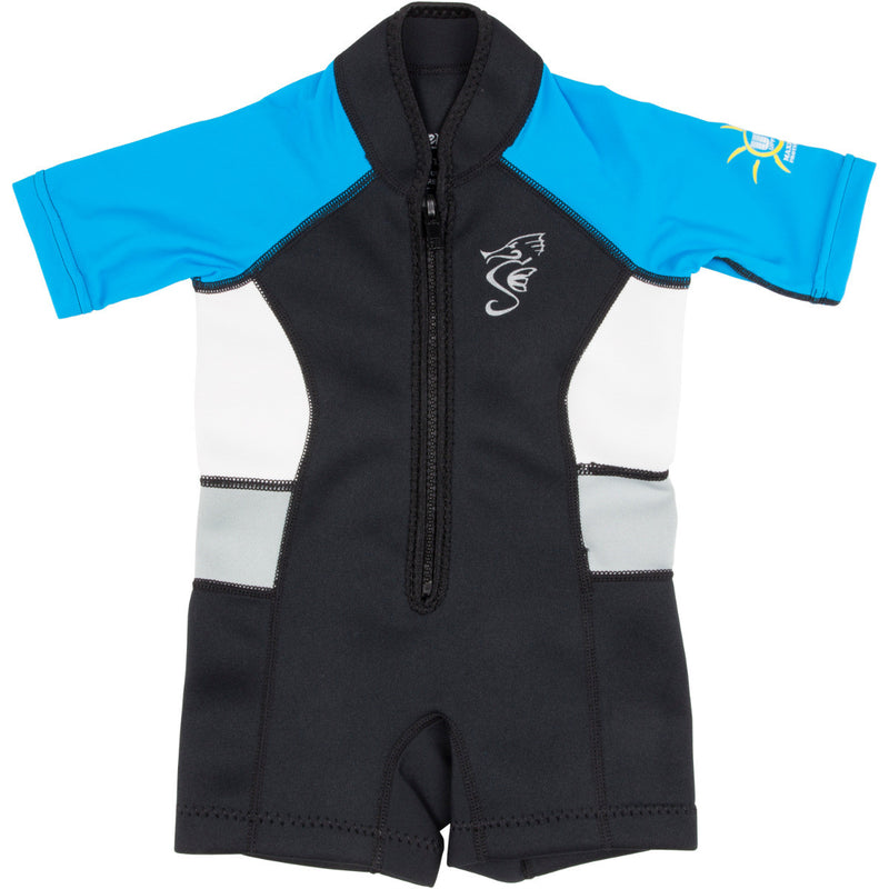 Blue shorty wetsuit for toddlers and kids