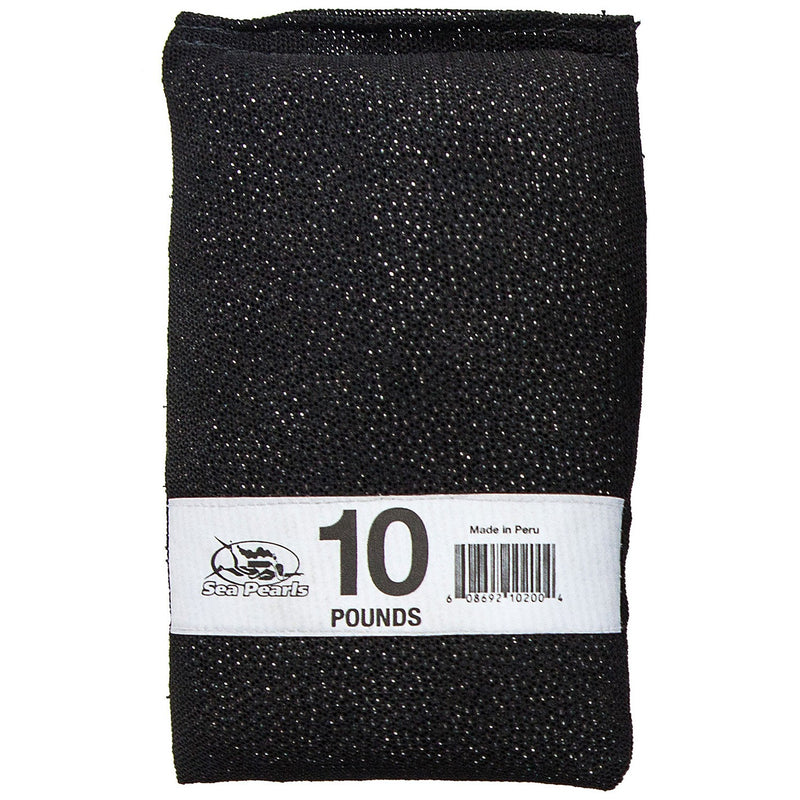 Sea Pearls Uncoated Lead Shot Heavy Duty Nylon Mesh Weight Bag, 10 lb - Black