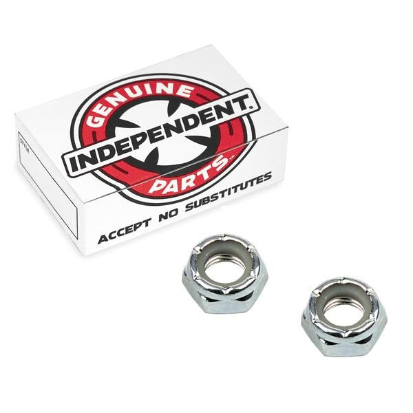 Independent Silver Skateboard Axle Nuts | Set of 4