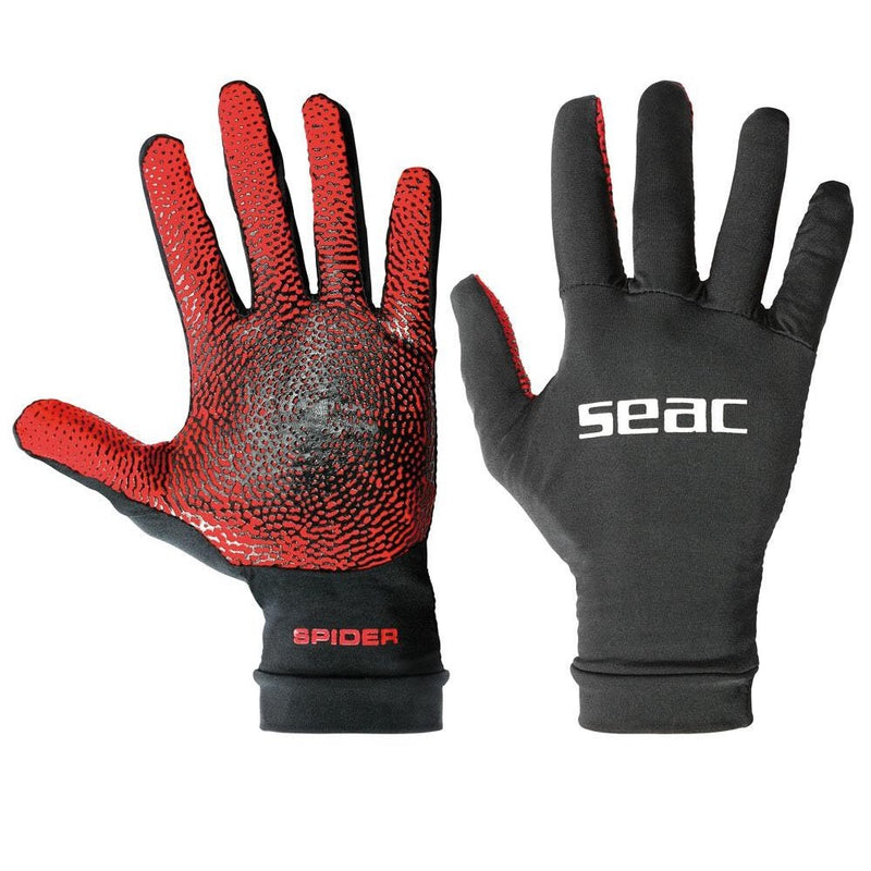 SEAC SPIDER 5mm Lycra Gloves with Textured Grip Palm & Long Wrist Cuff