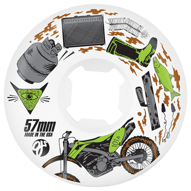 Oj Power Riders High Octane skateboard wheels 57mm 4 Pack