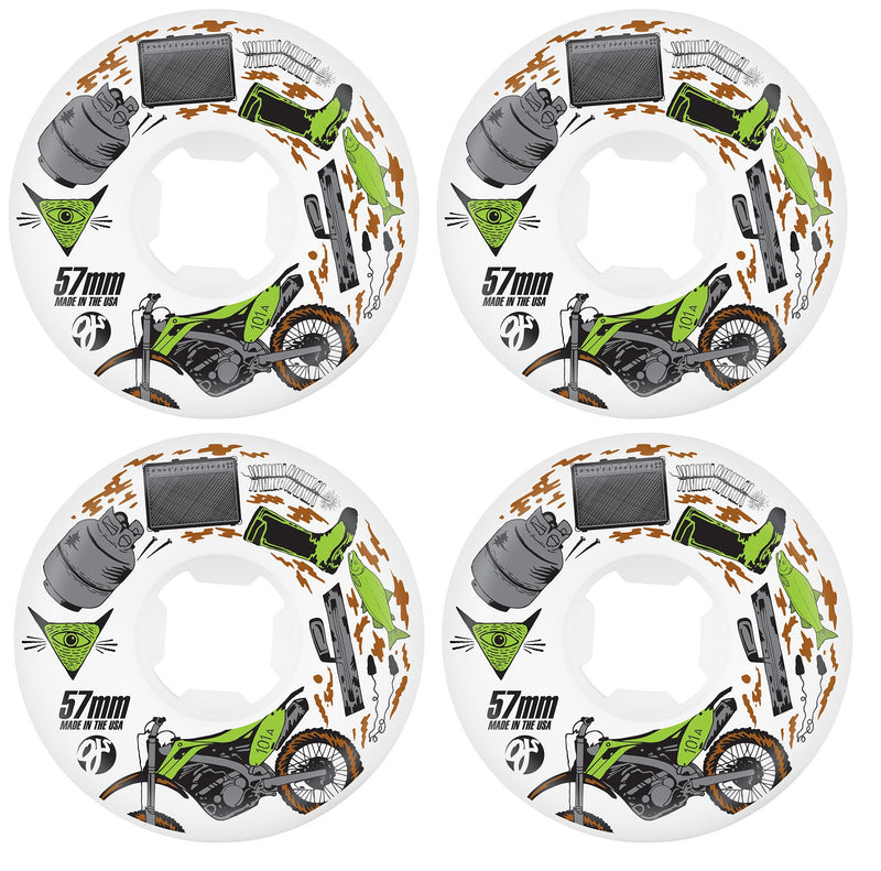 Oj Power Riders High Octane skateboard wheels 57mm 4 Pack