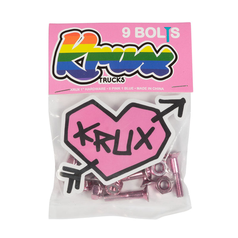 Krux Trucks 1-Inch Pink Skateboard Hardware