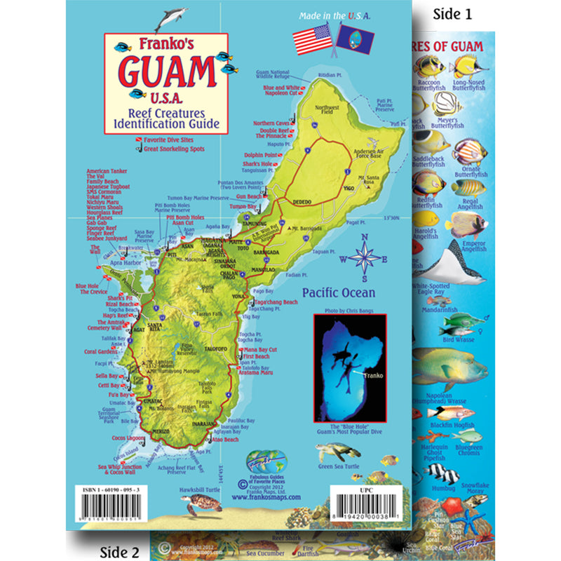 Franko Maps Guam Coral Reef Dive Creature Guide 5.5 X 8.5 Inch