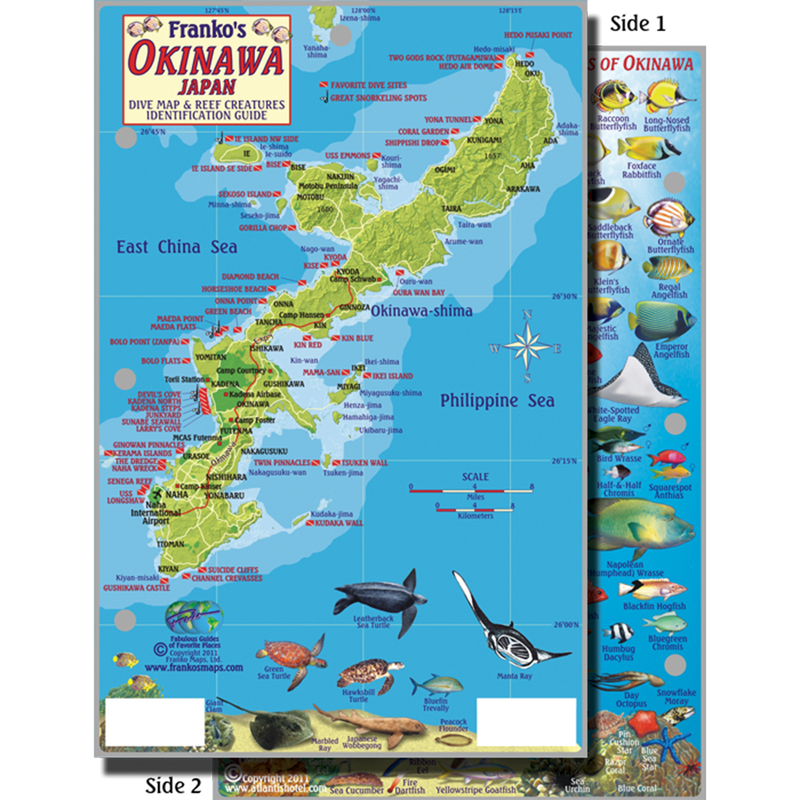Franko Maps Okinawa Japan Dive Creature Guide 5.5 X 8.5 Inch