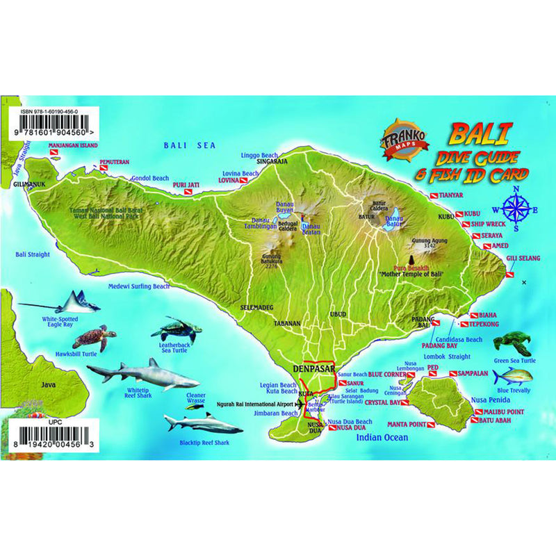 Franko Maps Polynesian Tahiti Reef Dive Creature Guide 5.5 X 8.5 Inch